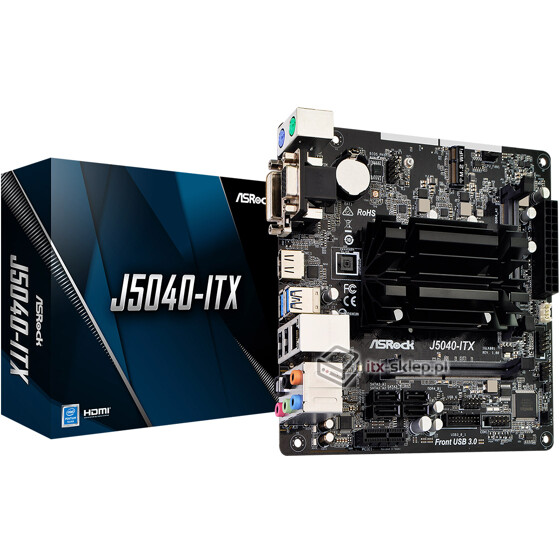 ASRock J5040-ITX Pentium 5040 QuadCore max 3.2GHz DDR4 4xSATA
