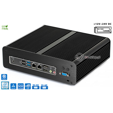 Komputer przemysłowy bezwentylatorowy Core i5-9500 2,2GHz 2xLAN SSD 2x256GB RAID i5-Q370-SSD256-VPRO
