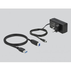 Hub USB 3.0 zewnętrzny 7-portowy z przełącznikiem i portem ładowania Delock 63264