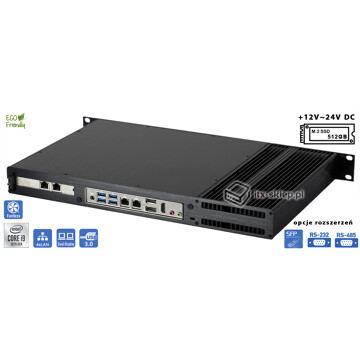Serwer fanless Core i9-10900 2,80GHz 32GB DDR4 4xLAN Delta-Silent5-i9-SSD512 DC12-24V