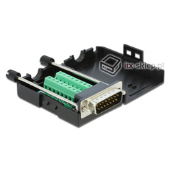 Adapter terminal RS-232 w obudowie męski Sub-D 15pin raster 3,81 mm