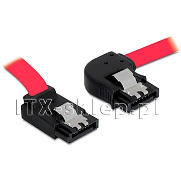 Kabel SATA kątowy prawy górny 30 cm zatrzask Delock 82622