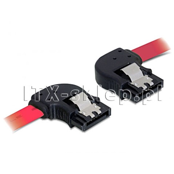 Kabel SATA kątowy lewy/prawy 50 cm zatrzask Delock 82611