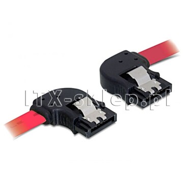 Kabel SATA kątowy lewy/prawy 50 cm zatrzask Delock 82611