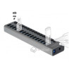 Hub USB 3.0 w metalowej obudowie 16-portowy z przełącznikiem Delock 63739