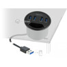 Hub biurkowy wpuszczany w blat 4x USB 3.2 Delock 64153