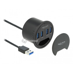 Hub biurkowy wpuszczany w blat 4x USB 3.2 Delock 64153