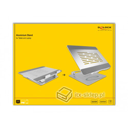Aluminiowy stojak pod tablet laptop IPad z regulacją kąta Delock 18414
