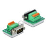 Adapter terminal RS-232 męski Sub-D 6pin z poziomą listwą zaciskową