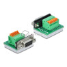 Adapter terminal RS-232 żeński Sub-D 6pin z poziomą listwą zaciskową