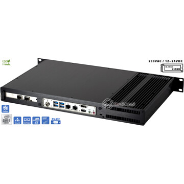 Serwer fanless Core i9-10900 2,80GHz 64GB DDR4 2xLAN 2xSFP+ Delta-Silent5-i9-SSD256 DC12-24V