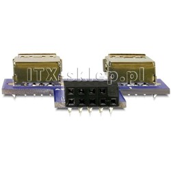 Gniazdo wewnętrzne USB żeńskie  2x USB żeńskie (poziome)
