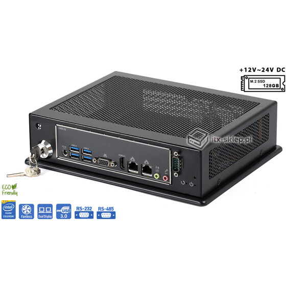 Komputer przemysłowy Celeron N4100 8GB DDR4 2xLAN SSD 128GB C03-N4100-SSD128