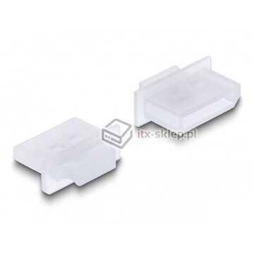 Zaślepka przeciwkurzowa gniazda Displayport męska z uchwytem transparentna Delock 64107
