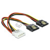 Kabel zasilający Molex - 2xSATA 11cm Delock 85237