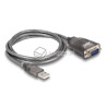 Adapter USB-A do 1x Serial RS-232 FTDI FT231XS Delock 61400