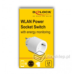 Przełącznik gniazda zasilania 230V WLAN MQTT Domoticz z monitorowaniem energii Delock 11827