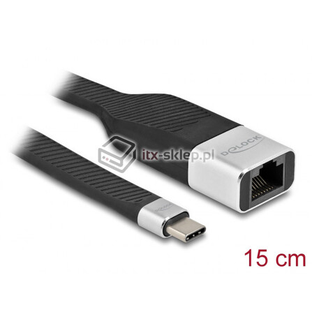 Adapter USB Typ-C do Gigabit LAN elastyczny FPC Delock 86937