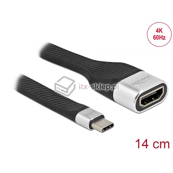 Adapter USB Typ-C do HDMI 4K elastyczny FPC Delock 86933