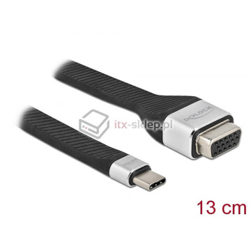 Adapter USB Typ-C do VGA elastyczny FPC Delock 86935