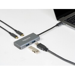 Zewnętrzny hub USB 3.2 Gen 2 USB Typ-C z 2x USB Typ-A oraz 2x USB Typ-C Delock 63260
