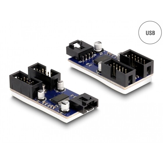 Wewnętrzny rozdzielacz hub 2-portowy USB 2.0 listwa Delock 61100