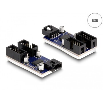 Wewnętrzny rozdzielacz hub 2-portowy USB 2.0 listwa Delock 61100
