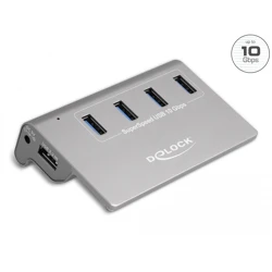 Hub USB 3.2 Gen 2, 4 gniazda USB Typu-A Delock 64181