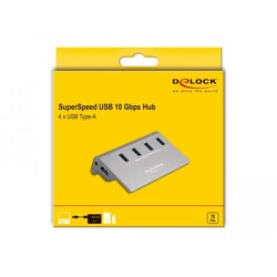 Hub USB 3.2 Gen 2, 4 gniazda USB Typu-A Delock 64181