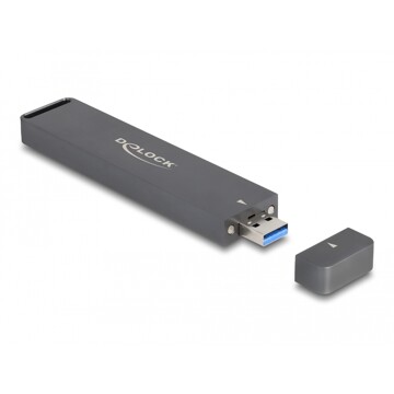 Obudowa zewnętrzna dla dysku M.2 NVMe PCIe SSD SATA USB-A 10Gbps Delock 42021