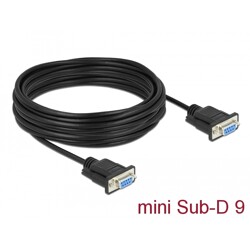 Kabel RS-232 Null Modem 10m żeńsko-żeński M-F czarny Delock 87525