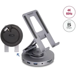 Stacja dokująca 4K do tabletów i laptopów - HDMI / USB / Hub / Czytnik kart SD / Micro SD / PD 3.0 Delock 88017
