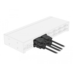 Kabel RS-232 Null Modem 2m męsko-żeński M-F czarny Delock 86616