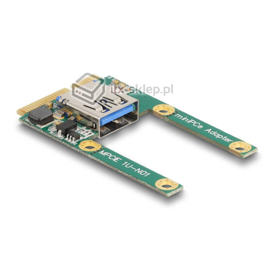 Adapter mini PCI-Express USB 2.0 I/O half / full-size Delock 80039