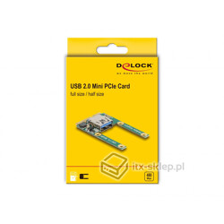 Adapter mini PCI-Express USB 2.0 I/O half / full-size Delock 80039