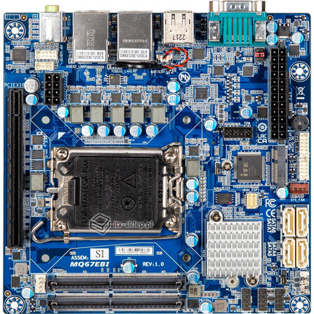 GigaIPC mITX-Q67EB Intel Raptor Lake DDR4 DisplayPort VGA HDMI 4xSATA RAID