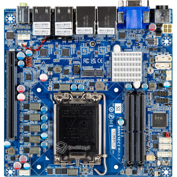 GigaIPC mITX-H61EC Intel Raptor Lake DDR4 6x2.5 GbE Intel LAN 12-24V DC