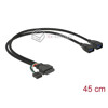 Kabel USB 3.0 wewnętrzny 19pin F + USB 2.0 - 2xUSB 3.0-A żeński Delock 83829
