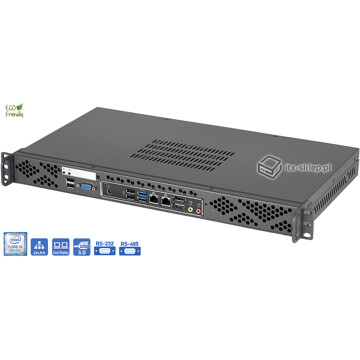 Komputer przemysłowy 1U 9. generacji Core i5-9500 16GB RAM RAID 1 Delta-Rack-i5-Q370-2xSSD512