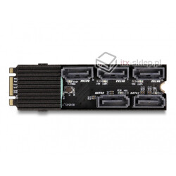 Adapter konwerter M.2 2280 Key B+M męski do 5x SATA Delock 64051