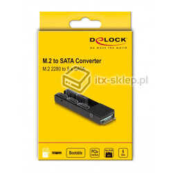 Adapter konwerter M.2 2280 Key B+M męski do 5x SATA Delock 64051