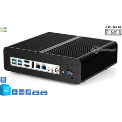 Komputer przemysłowy fanless 13. generacji Core i3-13100T 2,50GHz 2xLAN 16GB SSD 240GB i3-Q670-SSD240