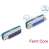 Filtr przeciwzakłóceniowy RF/EMI DB-25 męsko-żeński z indukcyjnym filtrem dolnoprzepustowym Delock 66549