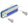 Filtr przeciwzakłóceniowy RF/EMI DB-25 męsko-żeński z indukcyjnym filtrem dolnoprzepustowym Delock 66549
