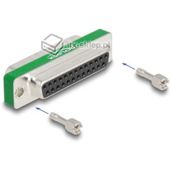 Filtr przeciwzakłóceniowy RF/EMI DB-25 męsko-żeński z pojemnościowym filtrem dolnoprzepustowym Delock 66479