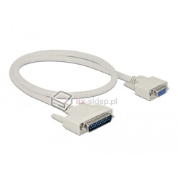 Kabel RS-232-LPT szeregowy-równoległy męsko-żeński M-M 0,5m Delock 86909