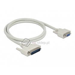 Kabel RS-232-LPT szeregowy-równoległy męsko-żeński M-M 1m Delock 84544