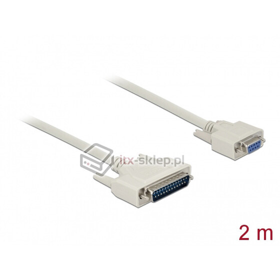 Kabel RS-232-LPT szeregowy-równoległy męsko-żeński M-F 2m Delock 85524