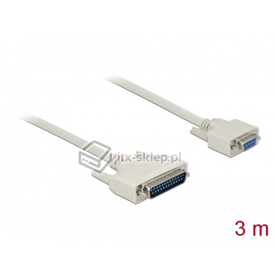 Kabel RS-232-LPT szeregowy-równoległy męsko-żeński M-F 3m Delock 85525