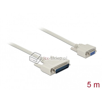 Kabel RS-232-LPT szeregowy-równoległy męsko-żeński M-M 5m Delock 86876